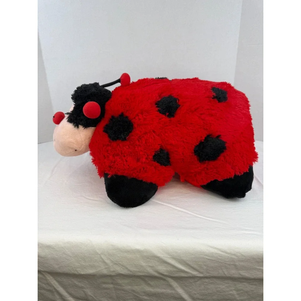 Pillow Pets Ladybug‎ Red Black Spotted Plush Folding Stuffed Animal Toy 18 inch